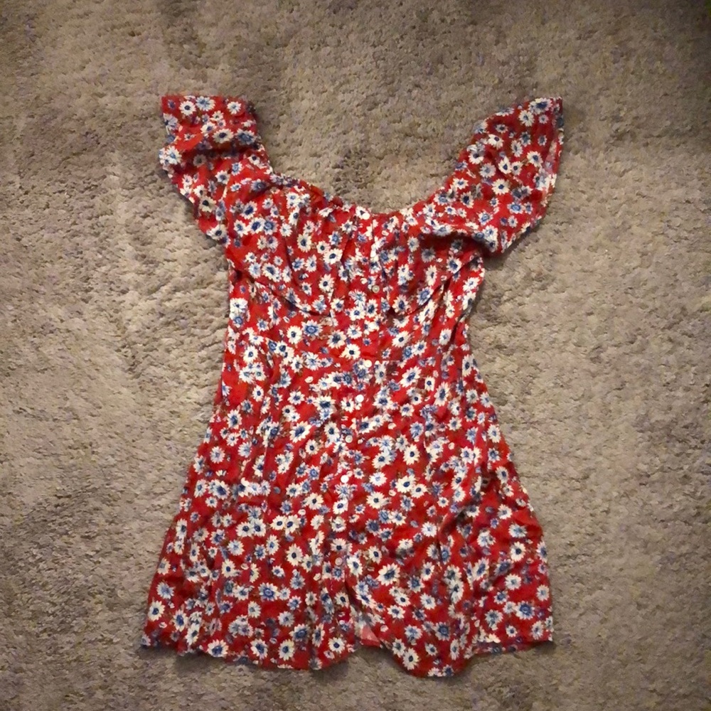 Forever 21 Red Flower Dress